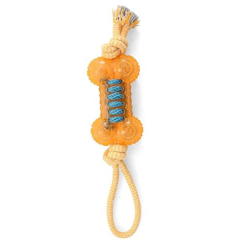 Игрушка для собак из термопласт. резины Косточка с верёвкой