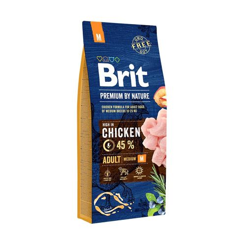 Brit Premium by Nature Adult M для взрослых собак средних пород