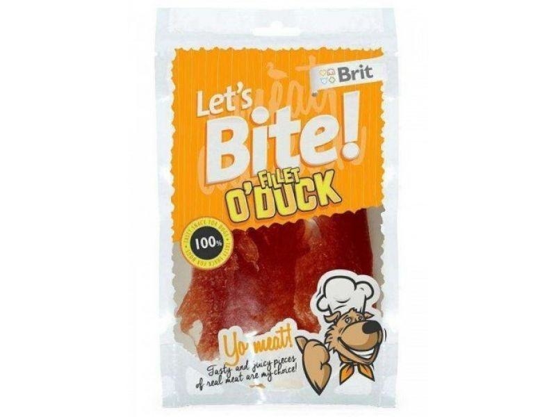 Brit NEW Лакомство д/собак Let's Bite Fillet o'Duck Филе утки