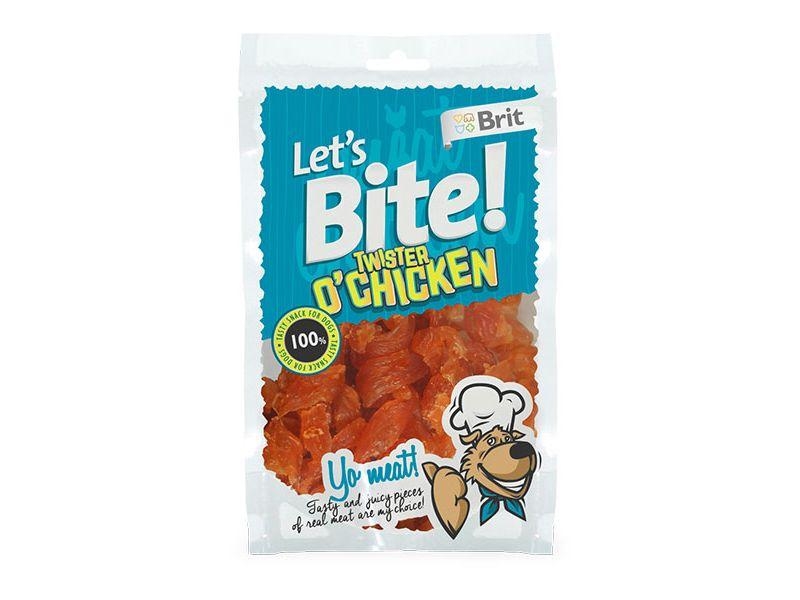 Brit NEW Лакомство д/собак Let's Bite  Twister o`Chicken Куриный твистер