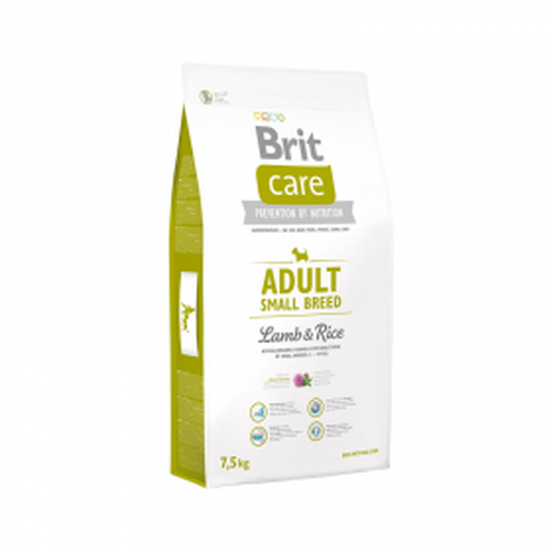 Brit Care Adult Small Breed для взрослых собак мелких пород ягненок, рис
