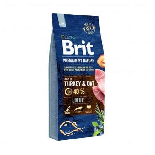 Brit Premium by Nature Light Turkey & Oats для взрослых собак с избыточным весом