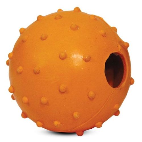 Игрушка для собак из резины Мяч с колокольчиком