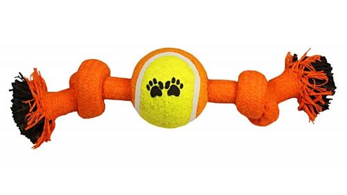 Игрушка для собак Веревка-канат 2 узла и мяч