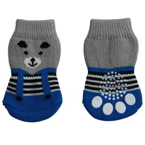 Носки для собак (серо-синие)