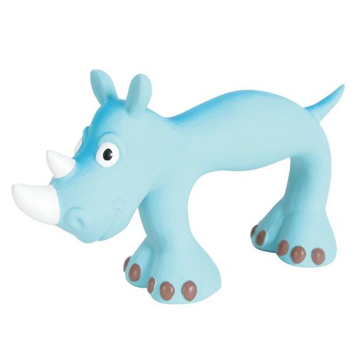 Золюкс Игрушка латексная Носорог голубая