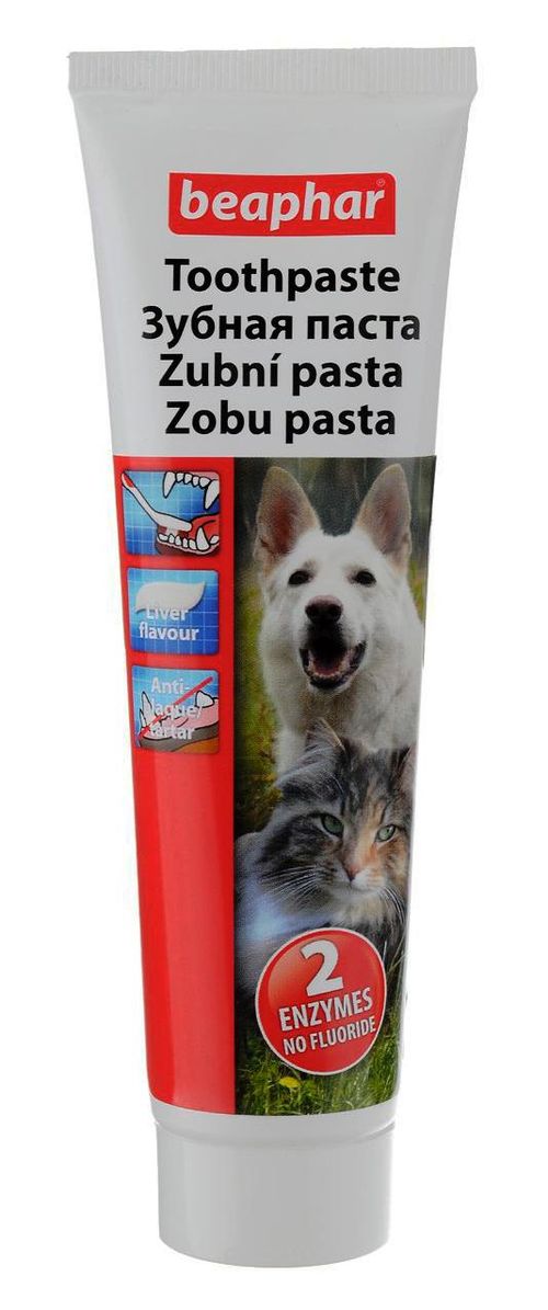 Зубная паста со вкусом печени для собак