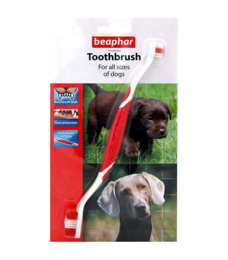 Зубная щетка двойная для собак на блистере