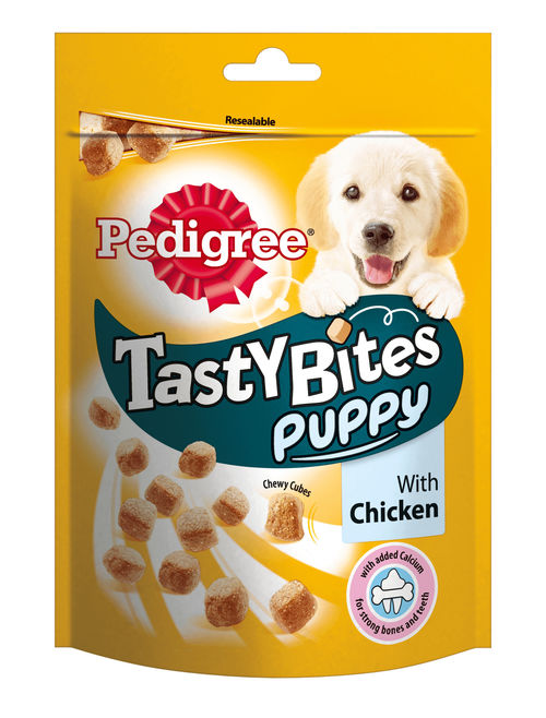 Лакомство Pedigree для щенков Tasty Bites Puppy ароматные кусочки с курицей
