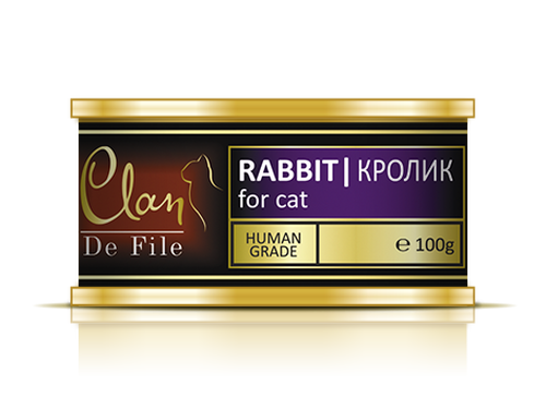Консервы Clan De File для кошек кролик №74