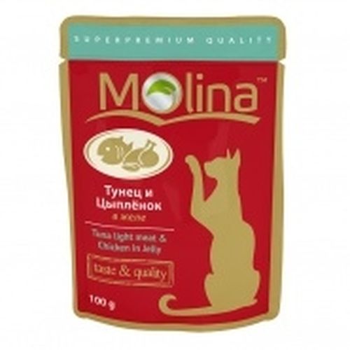 Влажный корм Molina для кошек Тунец и цыплёнок в желе