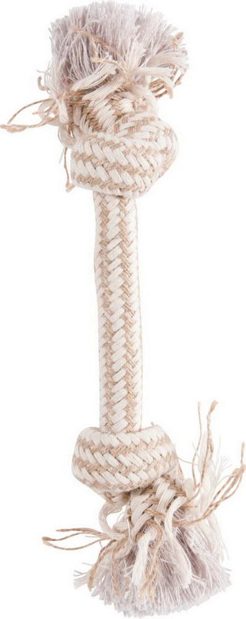 Золюкс Игрушка веревка с двумя узлами бежевая
