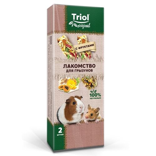 Лакомство Triol Original для грызунов с фруктами 2 шт, 50 г