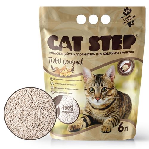 Наполнитель для кошачьих туалетов Cat Step Tofu Original комкующийся