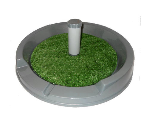 Туалет со столбиком круглый для собак мелких пород Данко, искусственная трава