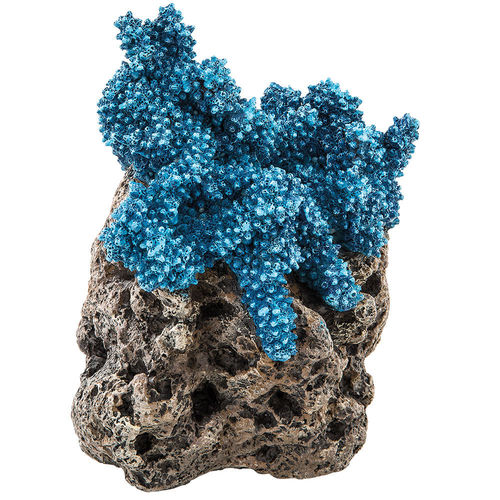 Коралл Ferplast из смолы BLU 9134 для украшения аквариума, голубой