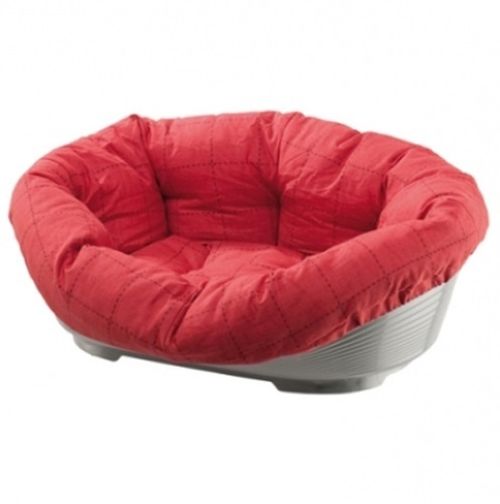 Лежак Ferplast пластиковый Sofa' 8 со съемной красной подушкой 