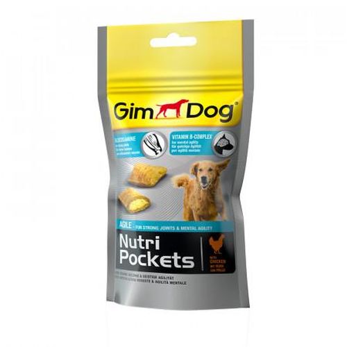 Gimdog Подушечки Нутри Покетс Эджайл с глюкозамином и витаминами группы В для собак