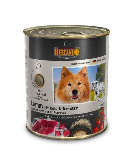Консервы для собак Belcando Ягненок с рисом и помидорами