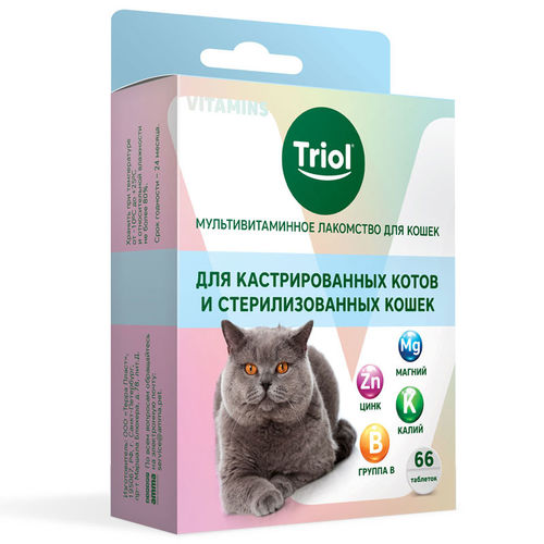 Мультивитаминное лакомство Triol для кошек 